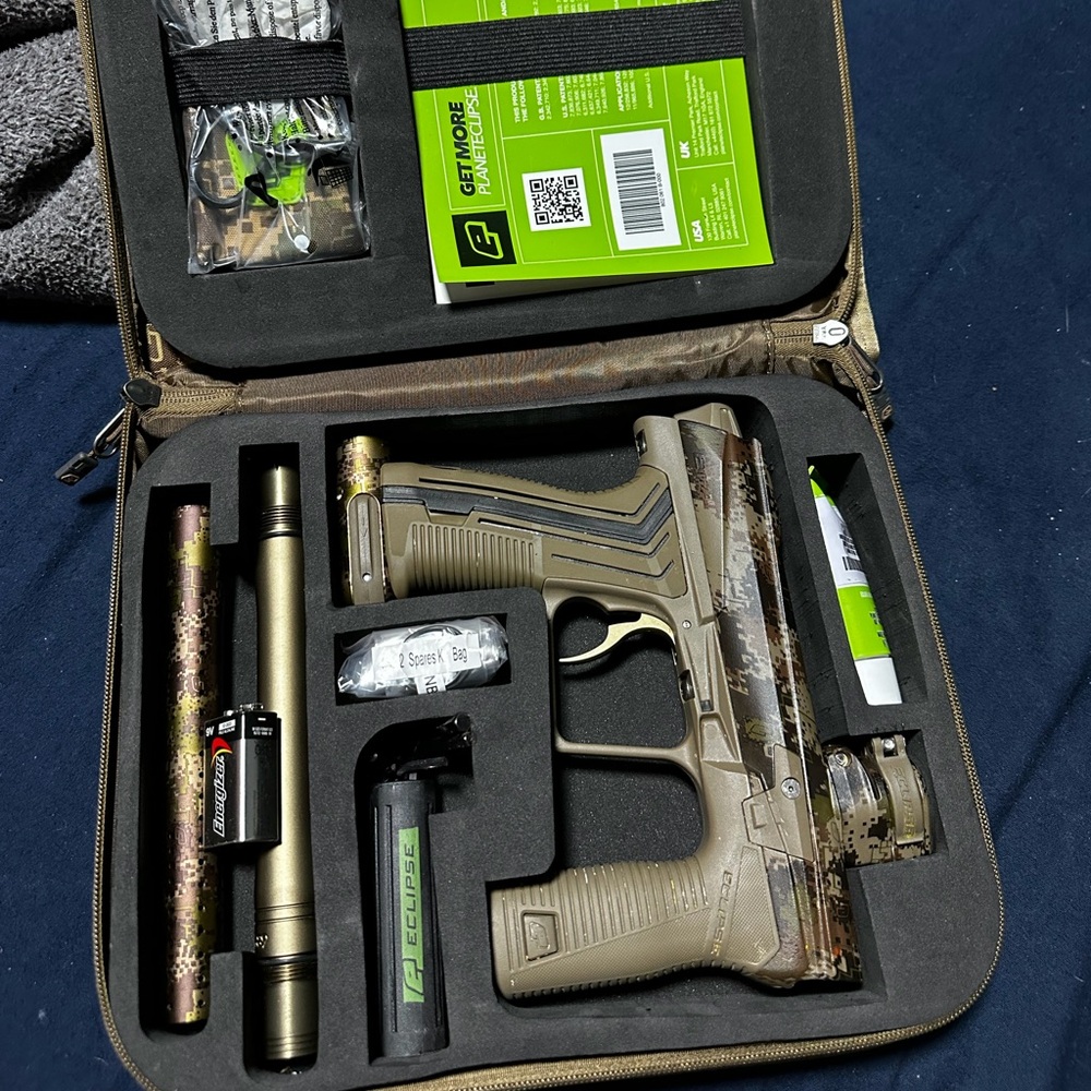 Eclipse Paintball Marker in Tan and Olive